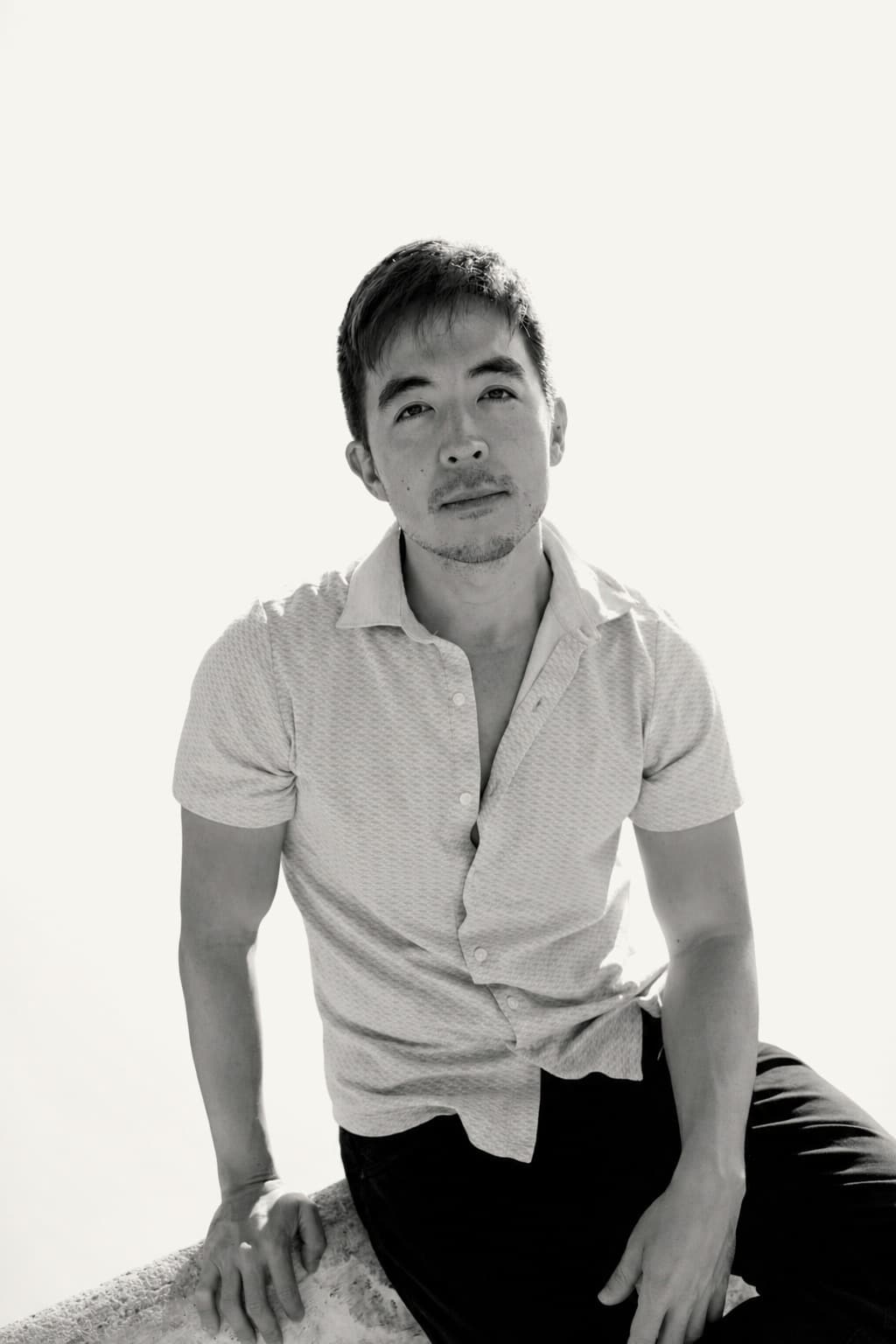 Nick Scheifler, black-and-white portrait